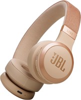 Беспроводные наушники JBL LIVE 670NC с адаптивным шумоподавлением, Pure Bass Sound, Smart Ambient, Bluetooth 5.3, Le Audio, VoiceAware, аккумулятор на 64 часа, бежевый 1000008148