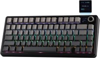 Беспроводная игровая клавиатура EPOMAKER X AULA F75 MAX с тремя режимами работы, TFT-экраном, ручкой, возможностью горячей замены, 2,4 ГГц/Type-C/BT5.0, кремовая прокладка, для ПК/Mac/офисных/игровых устройств (черный градиент) 1000008170