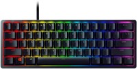 Игровая клавиатура Razer Huntsman Mini с линейными оптическими переключателями (красными) 60%: подсветка Chroma RGB, колпачки клавиш из PBT, встроенная память — чёрная 1000008180