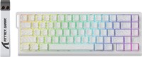 Механическая игровая клавиатура ATTACK SHARK X68 HE Rapid Trigger, 60% проводная, с регулируемой силой нажатия, магнитный переключатель на эффекте Холла, частота опроса 8 кГц, RGB-подсветка, крепление сверху, боковые клавиши с печатью (белый контур) 1000008186