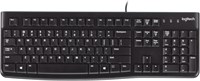 Проводная клавиатура Logitech K120 Business, раскладка QWERTY (США, международная), чёрная 1000008188