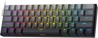 Игровая клавиатура Redragon K617 с магнитными переключателями и функцией быстрого срабатывания, 60% проводной механической клавиатуры с частотой опроса 8 кГц (0,1 мс), сверхбыстрым ходом срабатывания 0,2 мм, настраиваемым программным обеспечением, цвет: т 1000008191