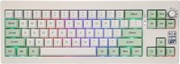 Беспроводная игровая клавиатура EPOMAKER Shadow-X Gasket с экраном, возможностью горячей замены, 3 режима (2.4G/Bluetooth/USB-C, проводной), поролоновая пена, силиконовая накладка (белый/зелёный, переключатель Epomaker Mulan) 1000008194