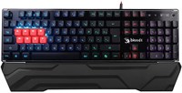 Механическая игровая клавиатура Bloody B3370R8-Light Strike RGB, США, коричневые переключатели (комплект из 1 шт.), чёрная 1000008197