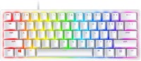 Игровая клавиатура Razer Huntsman Mini 60%: быстрые переключатели клавиатуры, щёлкающие оптические переключатели, подсветка Chroma RGB, колпачки клавиш из PBT, встроенная память, цвет Mercury White 1000008207