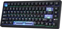 Игровая клавиатура EPOMAKER HE80 с датчиком Холла, опросом 8K и сканированием 32K, кремовой прокладкой, DKS, SOCD, возможностью горячей замены, RGB-подсветкой, проводная игровая клавиатура для ПК и Mac (черная) 1000008217