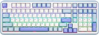 Беспроводная механическая клавиатура EPOMAKER TH99, бесшумная игровая клавиатура, 8000 мА·ч, кремовое уплотнение, RGB-подсветка, цифровой блок, колпачки клавиш из ПБТ, смазанные бесшумные переключатели, возможность горячей замены, для геймеров/офисов (син 1000008219