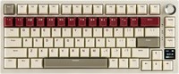 Беспроводная игровая клавиатура EPOMAKER Ajazz AK820 PRO с TFT-экраном и ручкой, возможностью горячей замены, 2,4 ГГц/USB/BT5.0, кремовая прокладка, 75% механическая клавиатура для ПК/Mac/Office (бежевый, подарочный переключатель) 1000008235