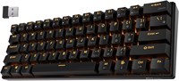 Беспроводная механическая игровая клавиатура RK ROYAL KLUDGE RK61 с 60% чувствительностью, ультракомпактная Bluetooth-клавиатура с линейными и бесшумными красными переключателями, совместимая с подключением нескольких устройств, черная 1000008237