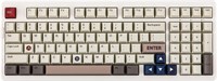 Беспроводная игровая клавиатура EPOMAKER EK98, механическая проводная клавиатура с тремя режимами Bluetooth/2,4 ГГц/USB-C, кремовая клавиатура с возможностью горячей замены, настраиваемая клавиатура с RGB-подсветкой (белая, переключатель Mulan) 1000008257
