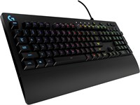 Игровая клавиатура Logitech G213 Prodigy, RGB-подсветка клавиш LIGHTSYNC, защита от попадания жидкости, настраиваемые клавиши, специальные мультимедийные клавиши — черная 1000008268