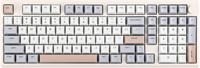 Беспроводная игровая клавиатура EPOMAKER Galaxy100 QMK/VIA, алюминиевый корпус, Bluetooth/2,4 ГГц/USB-C, предварительно смазанные линейные переключатели с возможностью горячей замены, NKRO, RGB-подсветка (кремово-белый, мраморно-белый переключатель) 1000008269