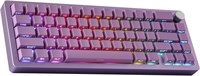 Беспроводная игровая клавиатура EPOMAKER Tide65 QMK/VIA, механическая клавиатура из алюминия (65%), программируемая клавиатура кремового цвета, Bluetooth/2,4 ГГц/USB-C, с защитной пластиной FR4 для Windows/Mac (фиолетовый, переключатель цвета «лимон») 1000008280