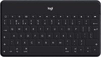 Беспроводная Bluetooth-клавиатура Logitech Keys-To-Go для iPhone, iPad, смартфонов, планшетов, Android, Windows, Apple TV, ультратонкая, ультралегкая, с клавишами быстрого доступа, раскладка QWERTY UK — черная 1000008291