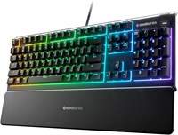 Механическая игровая клавиатура SteelSeries Apex — OLED Smart Display — сквозное подключение USB и управление мультимедиа — линейная и тихая Apex 3 64812 (Electronic Games) 1000008300