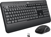 Беспроводная клавиатура и мышь Logitech MK540 Advanced для Windows, USB-приемник Unifying 2,4 ГГц, мультимедийные клавиши, срок службы батареи 3 года, для ПК и ноутбука, арабская раскладка — черный 1000008305