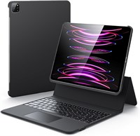 Чехол-клавиатура ESR Ascend, чехол с клавиатурой, совместимый с iPad Pro 12.9 (2022/2021/2020/2018), магнитный съемный чехол, полностью регулируемая подставка для портретной/альбомной ориентации, черный 1000008325