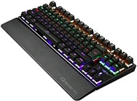 Игровая механическая клавиатура Smilee K28 с подсветкой, цветная светодиодная USB-проводная игровая клавиатура, черная, K-28 1000008330