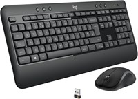 Беспроводной комплект клавиатуры и мыши Logitech MK540 для Windows, 2,4 ГГц, USB-приемник Unifying, беспроводная мышь, мультимедийные клавиши, срок службы батареи 3 года, для ПК/ноутбука — черный 1000008350