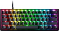 Игровая клавиатура Razer Huntsman V3 Pro Mini 60%, аналоговые оптические переключатели с быстрым срабатыванием и регулируемым усилием, встроенные настройки, клавиши Mod двойного назначения, колпачки клавиш Doubleshot PBT — чёрные 1000008353