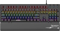 Проводная механическая игровая клавиатура Eacam с синими подсвечивающимися переключателями, USB-подключением, эргономичным лотком для игровых клавиатур для ПК, 9 режимов подсветки 1000008359