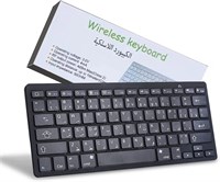 Клавиатура FBS® (арабский и английский) 2.4G Bluetooth, ультратонкая портативная компактная беспроводная клавиатура для IOS/Android/Windows/планшетов/iPhone/iPad/Pro/Air/Mini (черная) 1000008367