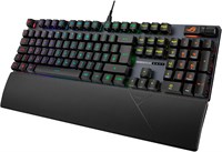 Игровая клавиатура ASUS ROG Strix Scope II RX, класс защиты IP57, амортизирующая пена, предварительно смазанные оптические переключатели ROG RX Red, колпачки клавиш из ПБТ, многофункциональное управление, горячие клавиши для Xbox Game Bar, RGB-подсветка ч 1000008372