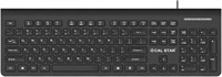 Проводная клавиатура CAL STAR HK-200 — USB Plug-and-Play, защита от попадания жидкости, кабель 1,4 м, прочная и гибкая — клавиатура для использования в офисе и дома, удобная и надежная для ежедневного набора текста 1000008376
