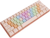 Проводная механическая клавиатура Luocute RGB с тактильными ощущениями, игровая клавиатура, компактный дизайн, цветные колпачки клавиш, 61 клавиша, 5 уровней яркости, стабильное соединение, для игр, ПК 1000008377