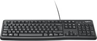 Проводная клавиатура Logitech K120 для Windows, USB Plug and Play, полноразмерная, влагозащищенная, изогнутая клавиша пробела, для ПК/ноутбука, английская раскладка, черная 1000008392