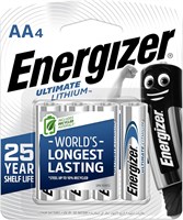 Набор из 4 литиевых батареек типа AA Energizer Ultimate 1000008399