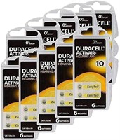 Батарейки Duracell для слухового аппарата, 60 шт. (размер 10, желтые) 1000008400