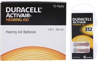 Цинковые батарейки Duracell размера 312 — упаковка из 60 штук 1000008407