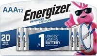 Батарейки Energizer AAA, литиевые, 3 батарейки типа АА, 12 штук 1000008416