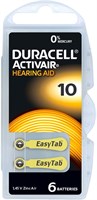 Батарейка для слухового аппарата DURACELL Activair размера 10 с 60 батарейками 1000008423