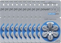 Батарейки для слуховых аппаратов Power One 6 без ртути, размер: 675P, кохлеарный имплант 1000008427