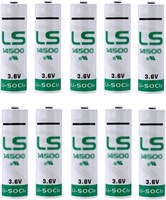 Комплект из 10 аккумуляторов SAFT LS14500 Li-SOCI2 3,6 В типа AA для счетчика воды и электроэнергии PLC, запасная батарея для оборудования 1000008428