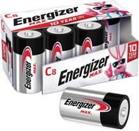 Батарейки Energizer C Cell, максимальный размер щелочных батареек C (8 штук) 1000008453