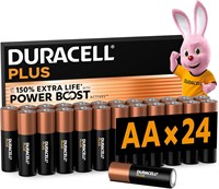 Батарейки Duracell Plus AA (упаковка 24 шт.) — щелочные, 1,5 В — срок службы до 100% — надёжность для повседневных устройств — упаковка без пластика — срок хранения 10 лет — LR6 MN1500 1000008464