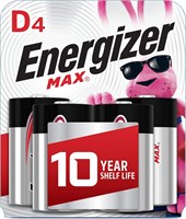 Батарейки Energizer D, щелочные батарейки премиум-класса D, 4 шт. 1000008486