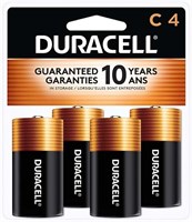 Duracell Duracell - щелочные батарейки CopperTop C с повторно закрывающейся упаковкой - долговечные, универсальные батарейки типа C для дома и бизнеса - 4 штуки 1000008489