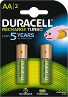 Аккумуляторные батарейки Duracell Turbo HR6 AA — 2 штуки 1000008521