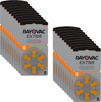 Батарейки Rayovac 13 Extra Advanced для слуховых аппаратов, упаковка из 120 шт. / Батарейки для слуховых аппаратов PR48 / Батарейки для слуховых аппаратов / 13AE / A13 / DA13 / P13 / PR13H 1000008528