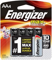 Щелочные батарейки Energizer MAX AA, упаковка из 4 шт., 1,5 В 1000008537