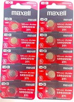 Батарейки Maxell 20 Maxell 371 SR920SW с голограммой из оксида серебра 1000008551