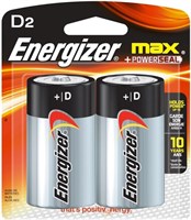 Батарейки Energizer Energizer Max D, двойная упаковка E95BP-2 щелочные, 1 упаковка из 2 шт. 1000008567