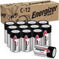 Батарейки Energizer MAX C, щелочные батарейки премиум-класса типа C (12 штук) 1000008573