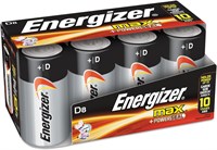 Щелочные батарейки Energizer MAX D, 8 штук 1000008574