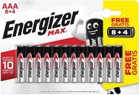 Щелочные батарейки Energizer Max Long-Lasting Alkaline Power | 12 батареек типа AAA 1000008577