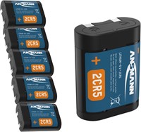 Литиевая батарея Hasanat Essentials Ansmann 2CR5/6 В высокой мощности для камер, часов, калькуляторов, игрушек, цифровых зеркальных фотоаппаратов, медицинского оборудования (6 шт.) 1000008581